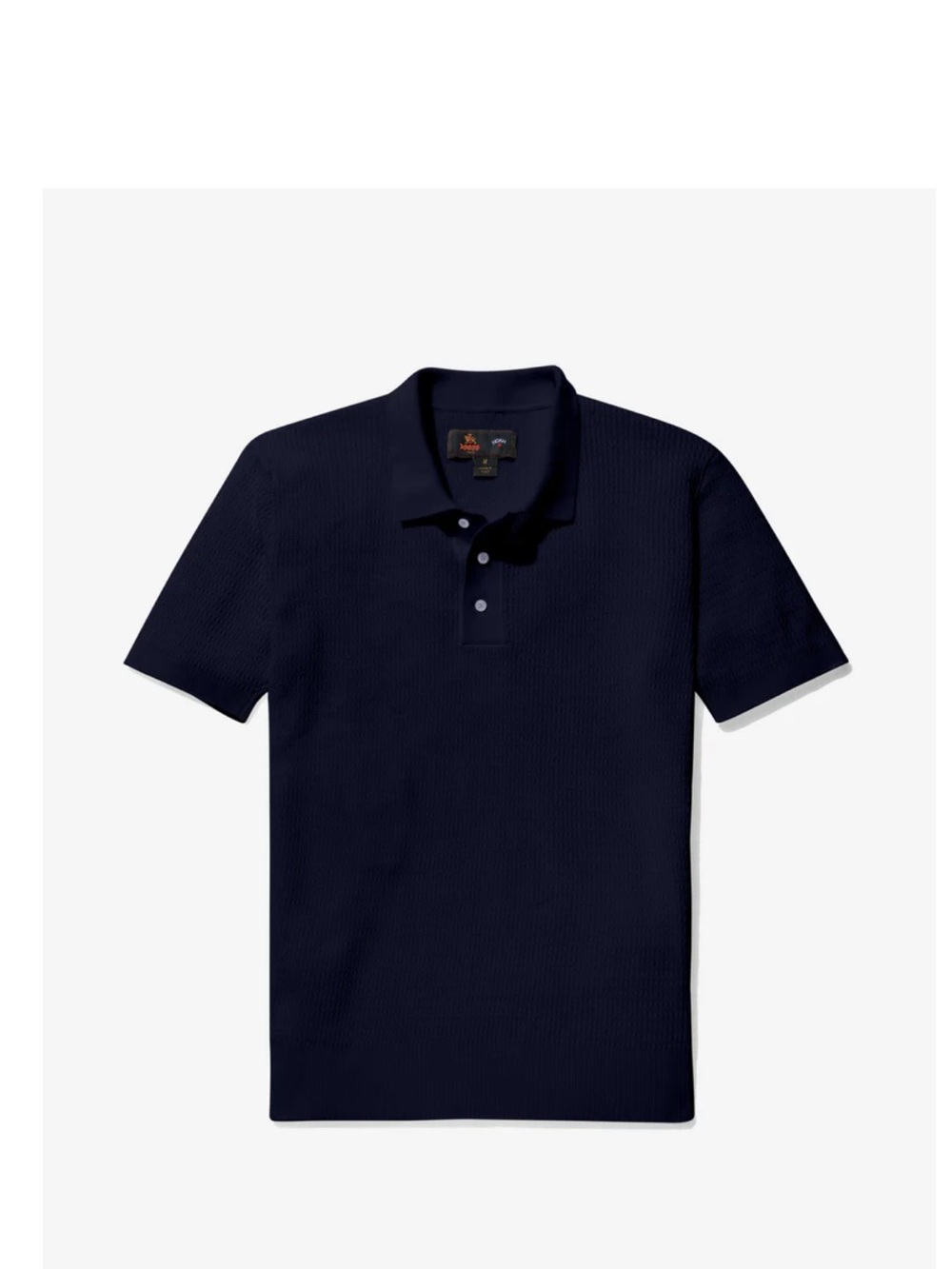 Noah NYC Navy Short-Sleeve Polo
